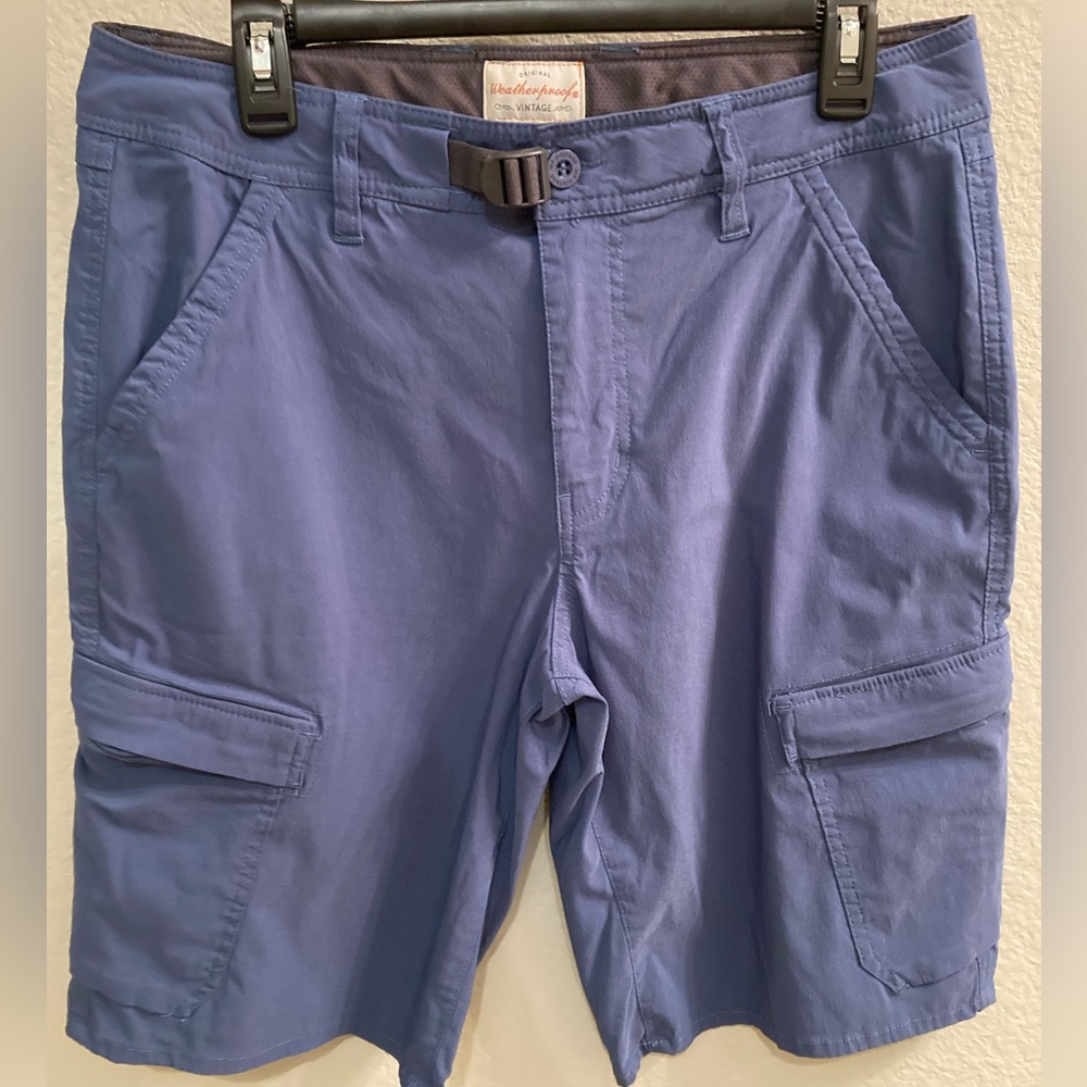 Original Weatherproof men’s blue cargo shorts, regular fit, size 32